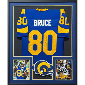 Isaac Bruce Signed Framed Jersey Beckett Autographed Los Angeles Rams