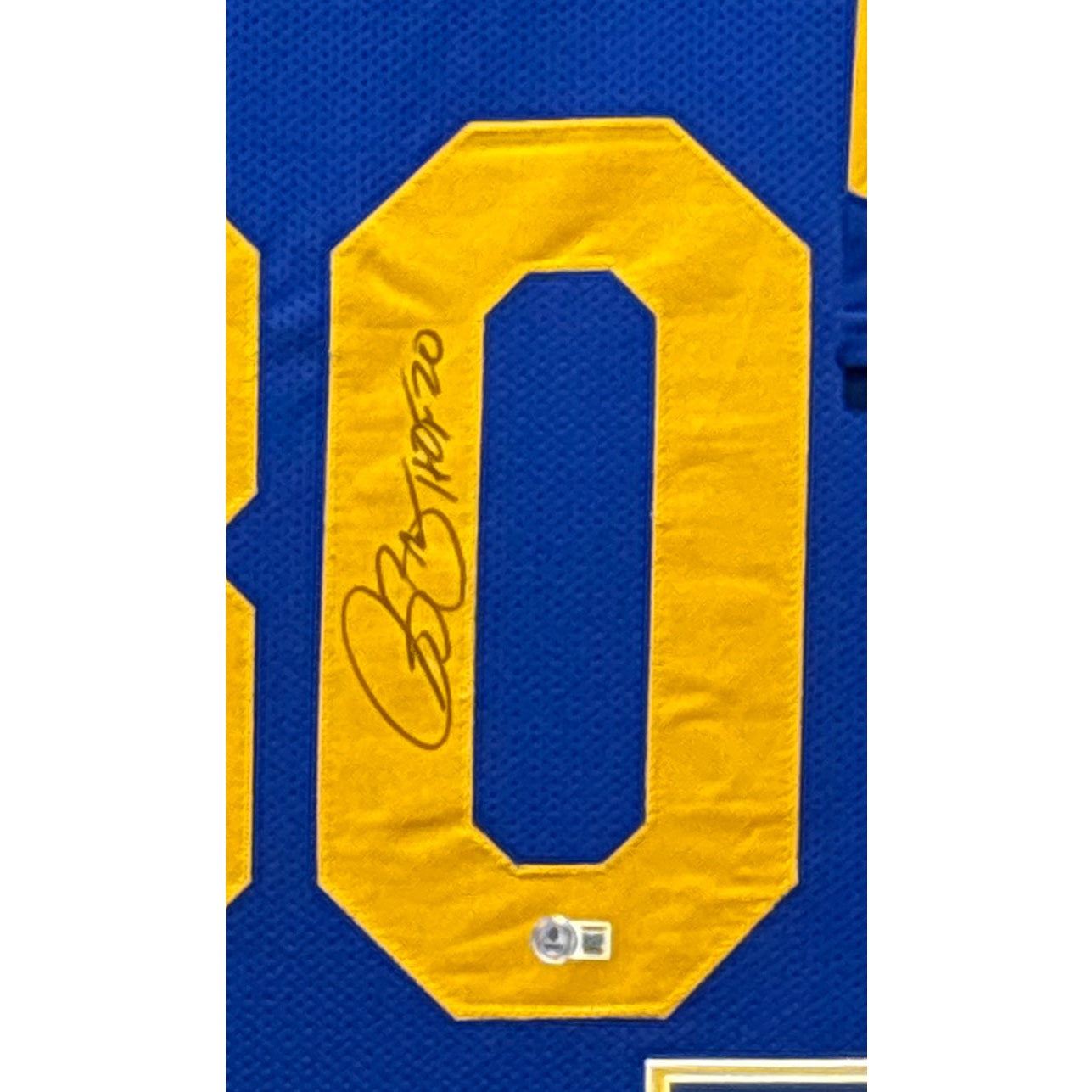 Isaac Bruce Signed Framed Jersey Beckett Autographed Los Angeles Rams