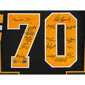 Boston Bruins Stanley Cup Team Signed Framed Jersey Autographed Signed by 16