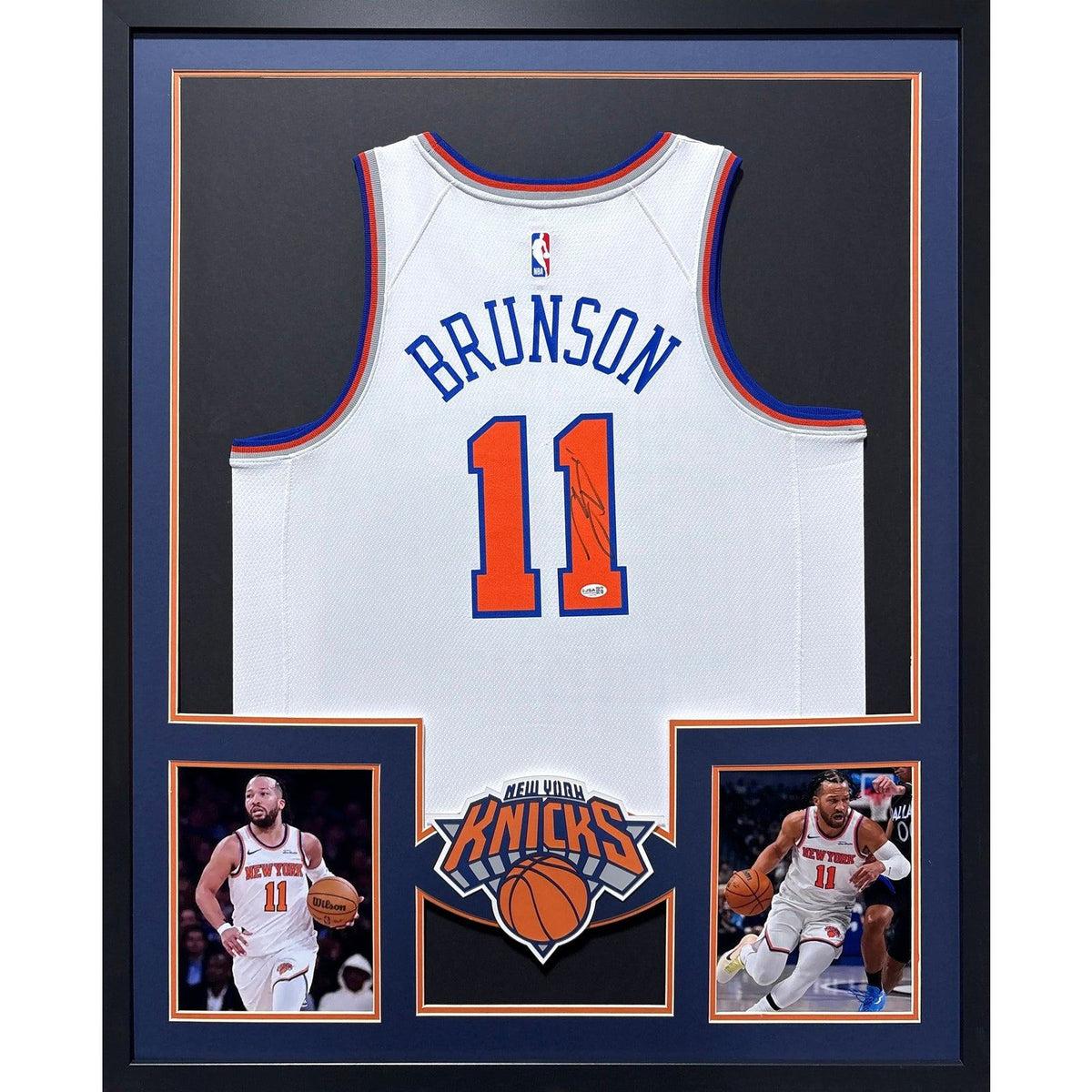 Jalen Brunson Framed Signed Jersey JSA Autographed New York Knicks