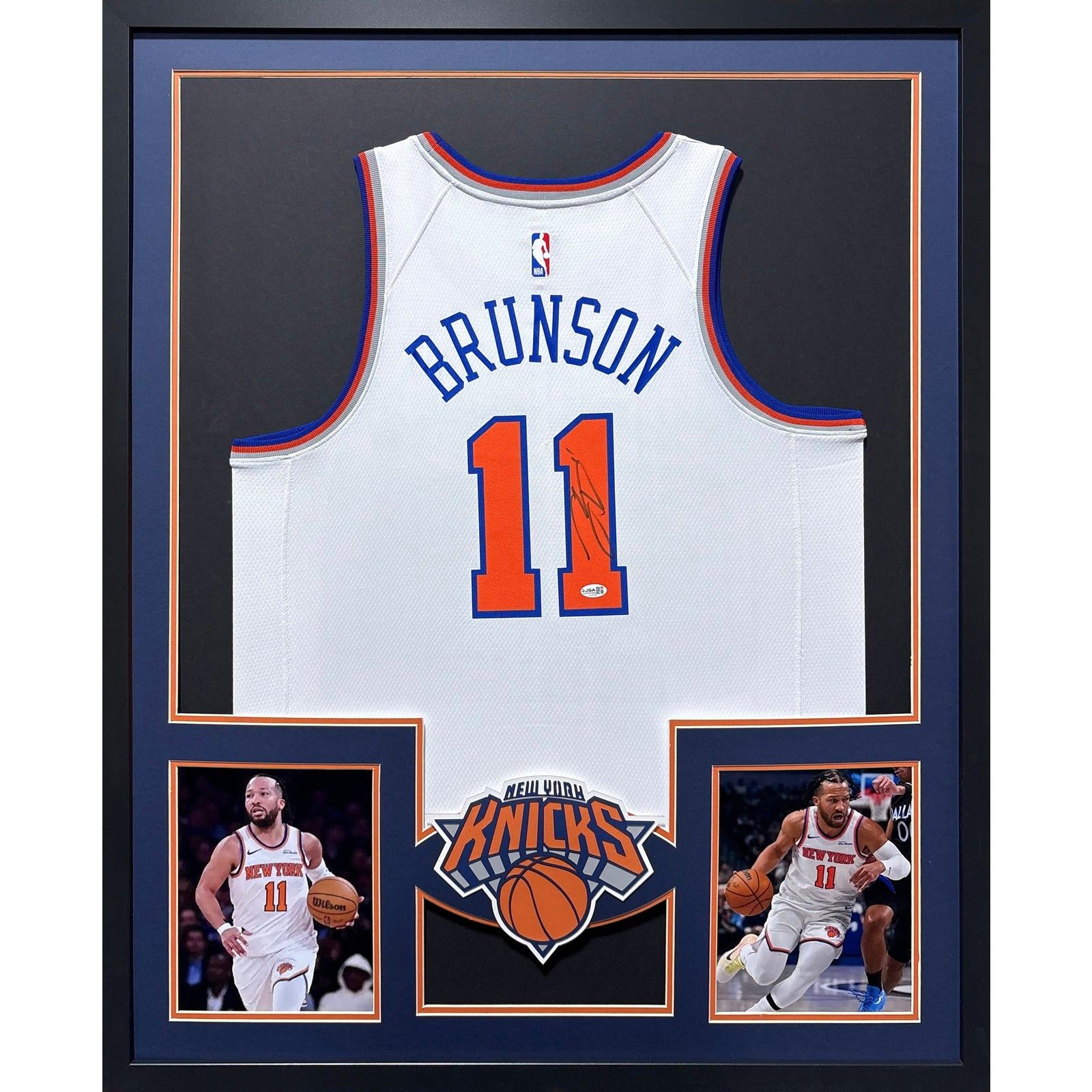 Jalen Brunson Framed Signed Jersey JSA Autographed New York Knicks