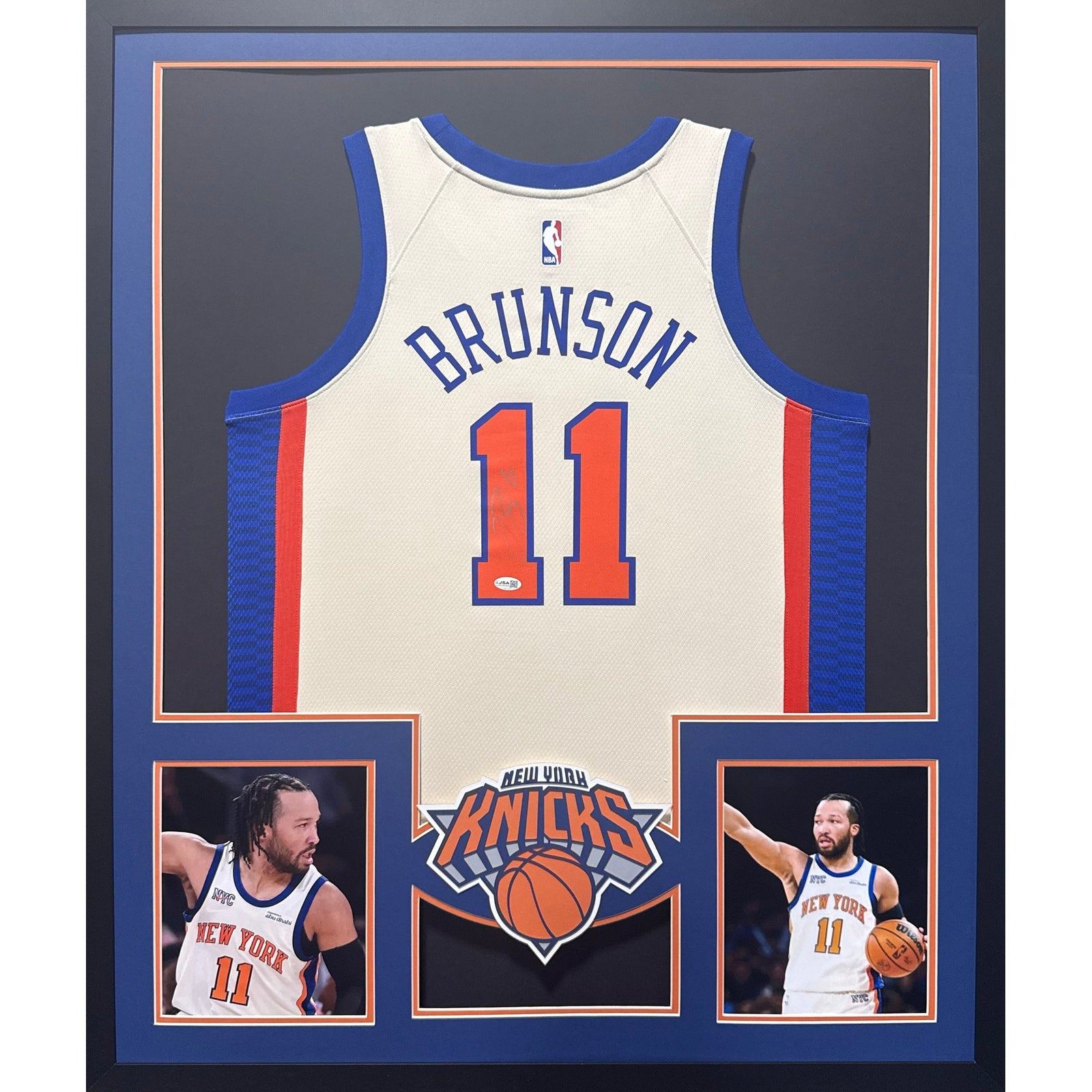Jalen Brunson Framed Signed Jersey JSA Autographed New York Knicks AC