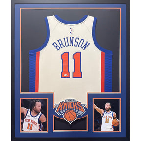 Jalen Brunson Framed Signed Jersey JSA Autographed New York Knicks AC