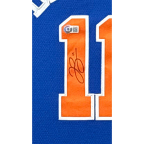 Jalen Brunson Framed Signed Blue Jersey Beckett Autographed New York Knicks