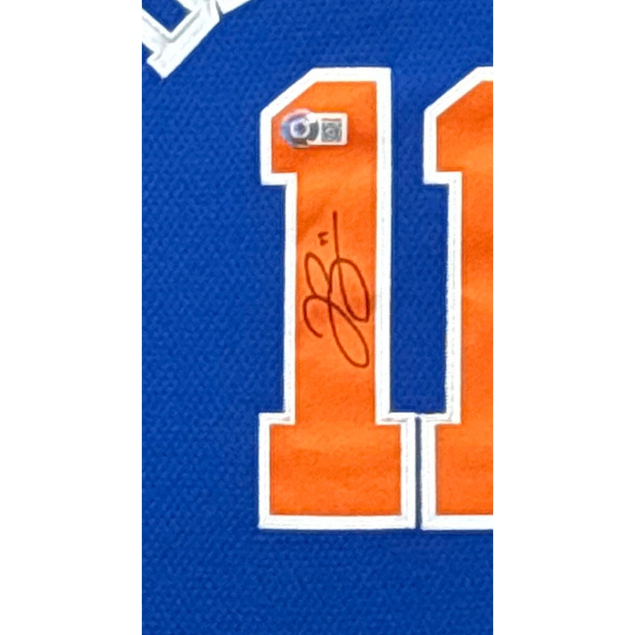 Jalen Brunson Framed Signed Blue Jersey Beckett Autographed New York Knicks
