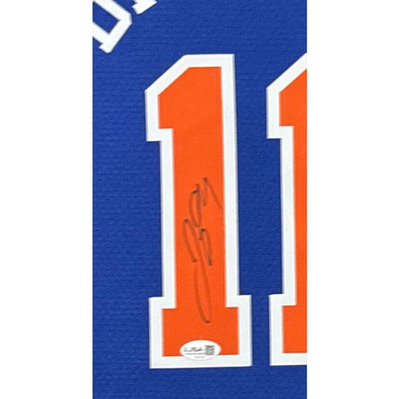 Jalen Brunson Framed Signed Blue Jersey JSA Autographed New York Knicks
