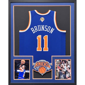 Jalen Brunson Framed Signed Championship Jersey Beckett Autographed Knicks