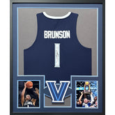 Jalen Brunson Framed Signed Jersey JSA Autographed Knicks Villanova