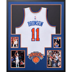 Jalen Brunson Framed Signed Jersey PC COA Autographed New York Knicks