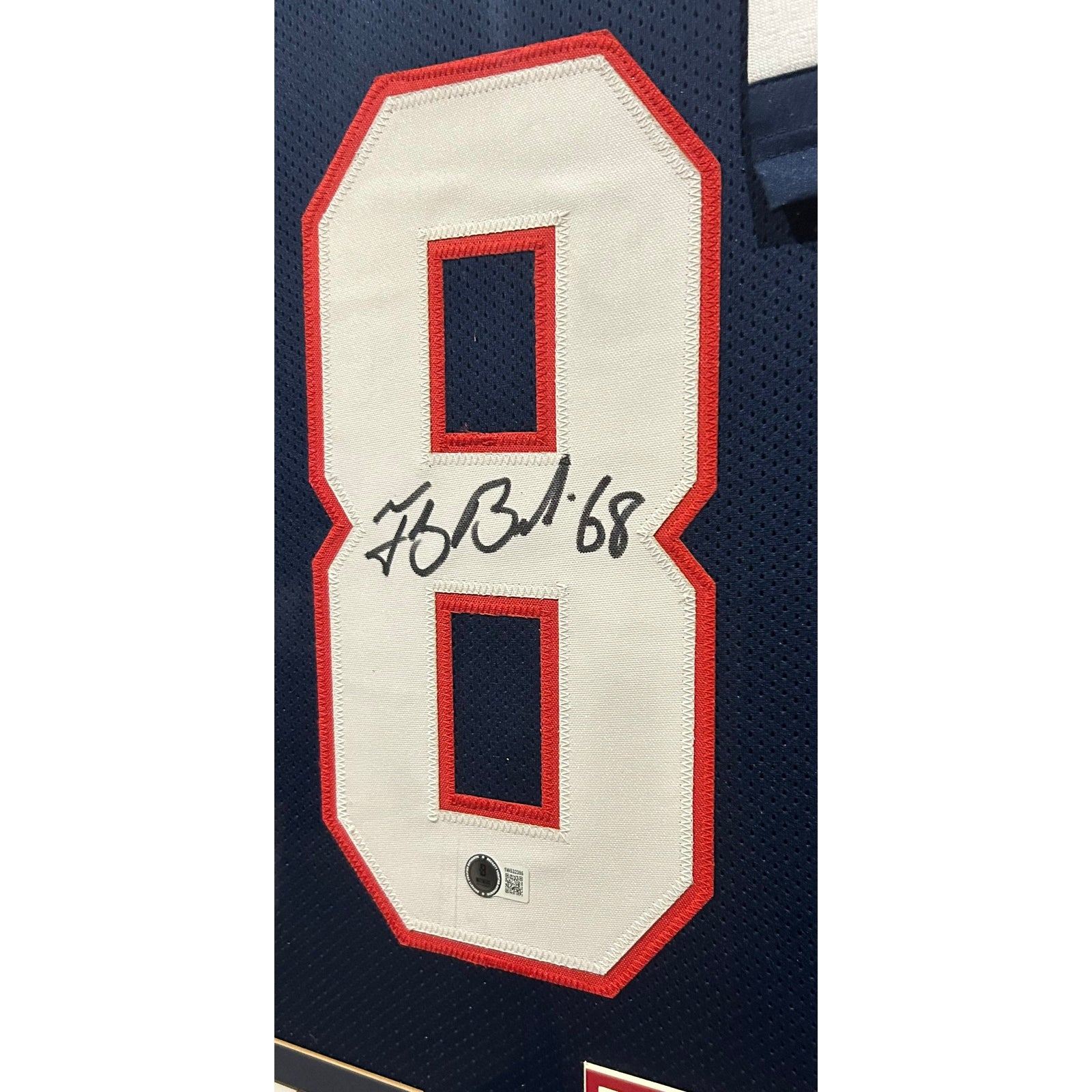 Tedy Bruschi Framed Signed Jersey Beckett Autographed Arizona Wildcats