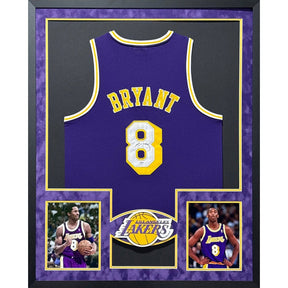 Kobe Bryant Framed Signed Purple Jersey PSA/DNA Autographed LA Lakers