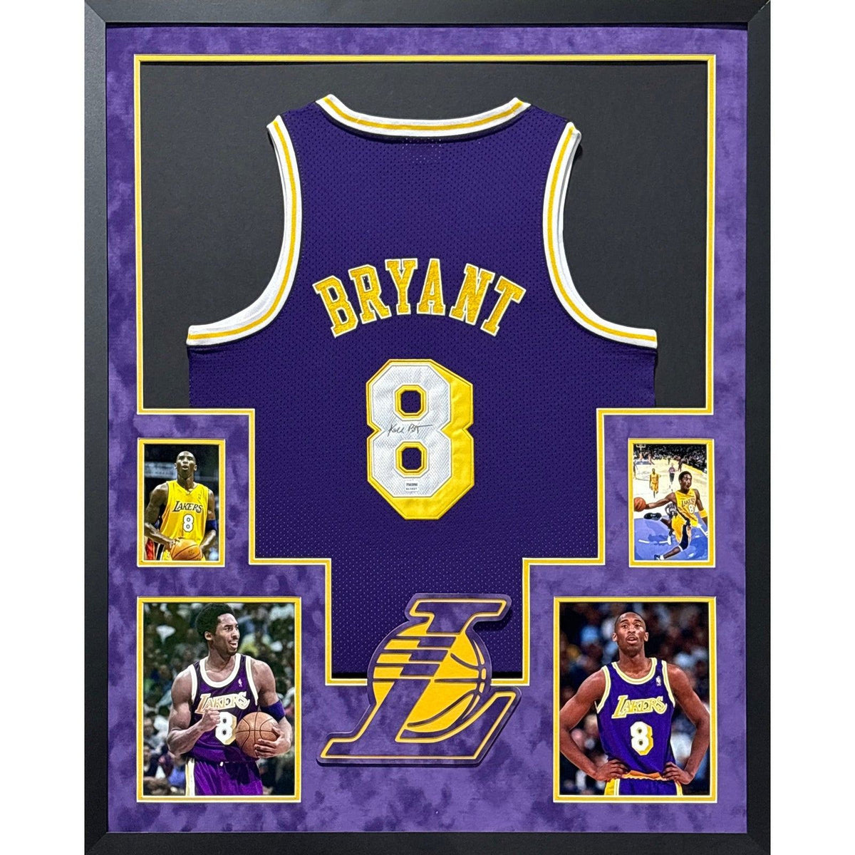 Kobe Bryant Framed Signed Jersey PSA/DNA Autographed LA Lakers Purple