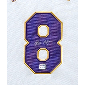 Kobe Bryant Framed Signed White Jersey PSA/DNA Autographed LA Lakers IH