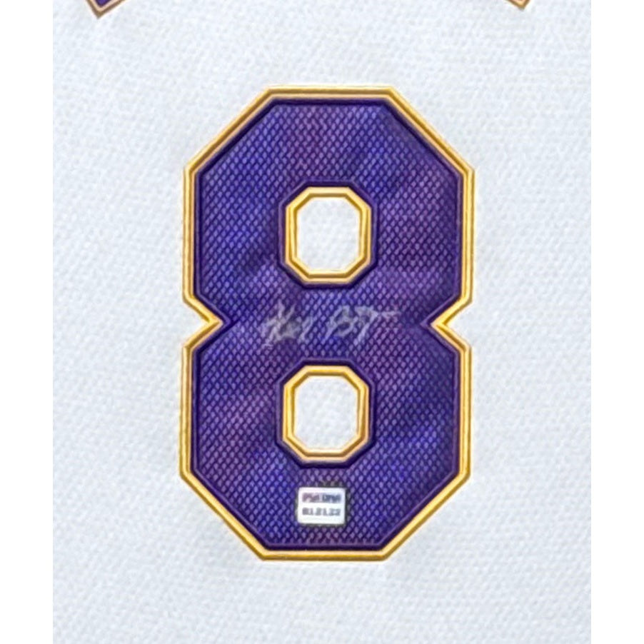 Kobe Bryant Framed Signed White Jersey PSA/DNA Autographed LA Lakers IH