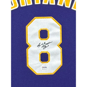 Kobe Bryant Framed Signed Jersey PSA/DNA Autographed LA Lakers Purple IH