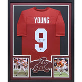 Bryce Young Signed Framed Jersey Beckett Autographed Alabama Heisman Win