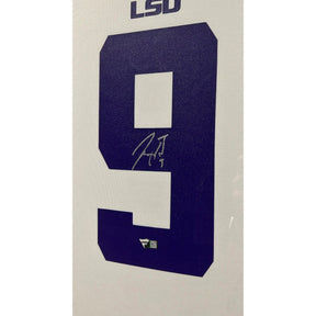 Joe Burrow Framed Signed Jersey Fanatics LSU Tigers Autographed