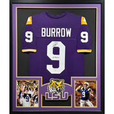 Joe Burrow Framed Signed Jersey Beckett LSU Tigers Autographed