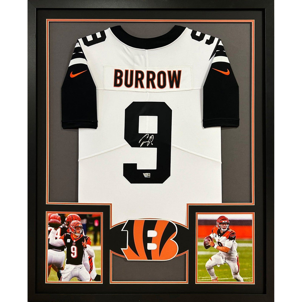 Joe Burrow Framed Signed Jersey Fanatics Autographed Cincinnati Bengals BB3