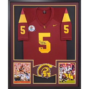 Reggie Bush Signed Framed Jersey GTSM COA Autographed USC Heisman