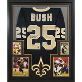 Reggie Bush Signed Framed Jersey PSA/DNA COA Autographed Saints