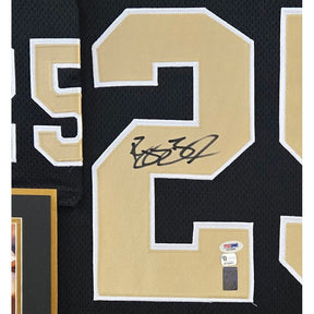Reggie Bush Signed Framed Jersey PSA/DNA COA Autographed Saints