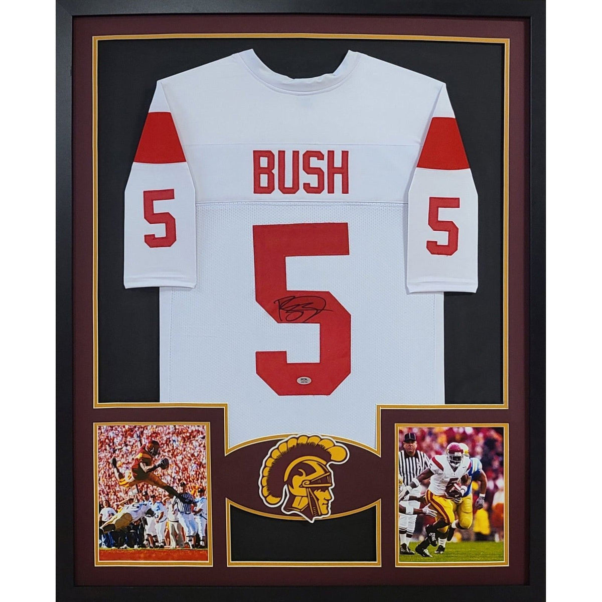 Reggie Bush Signed Framed Jersey PSA/DNA Autographed USC Heisman Winner