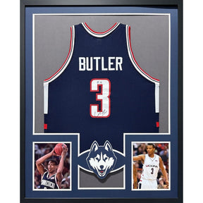Caron Butler Signed Framed Jersey Beckett Autographed Uconn Connecticut