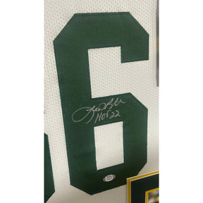 Leroy Butler Framed Signed Packers White Jersey Beckett Autographed