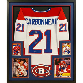 Guy Carbonneau Signed Framed Jersey Montreal Canadiens Beckett Autographed