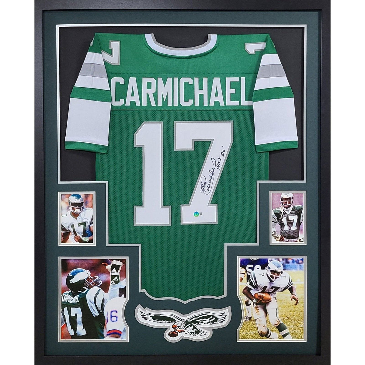 Harold Carmichael Framed Signed Philadelphia Eagles Jersey Beckett Autographed