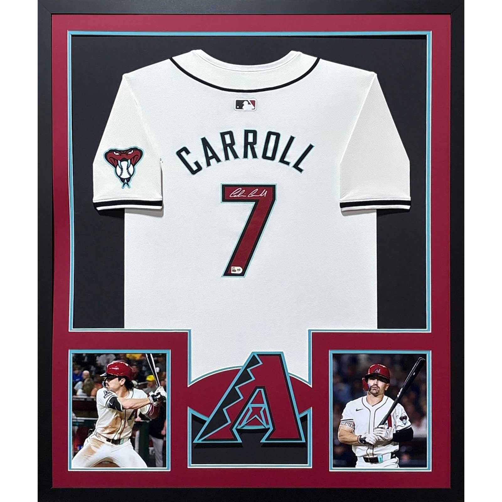 Corbin Carroll Framed White Jersey MLB COA Autographed Signed Diamondbacks