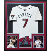 Corbin Carroll Framed White Jersey MLB COA Autographed Signed Diamondbacks