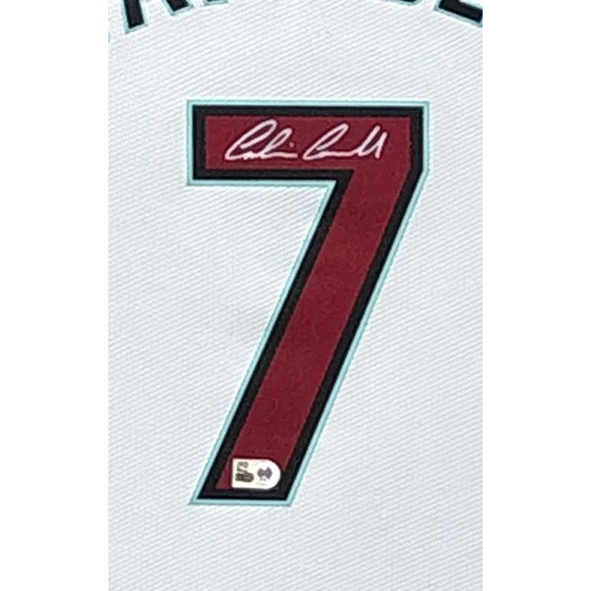 Corbin Carroll Framed White Jersey MLB COA Autographed Signed Diamondbacks