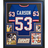 Harry Carson Framed Signed NY Giants Jersey Beckett Autographed