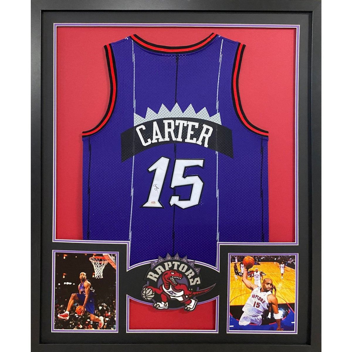 Vince Carter Framed Signed Jersey PSA/DNA Autographed Toronto Raptors