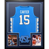 Vince Carter Framed Signed Jersey JSA Autographed North Carolina UNC