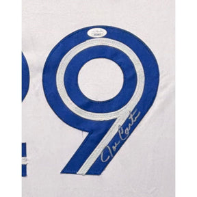 Joe Carter Framed Signed White Jersey JSA Toronto Blue Jays Autographed