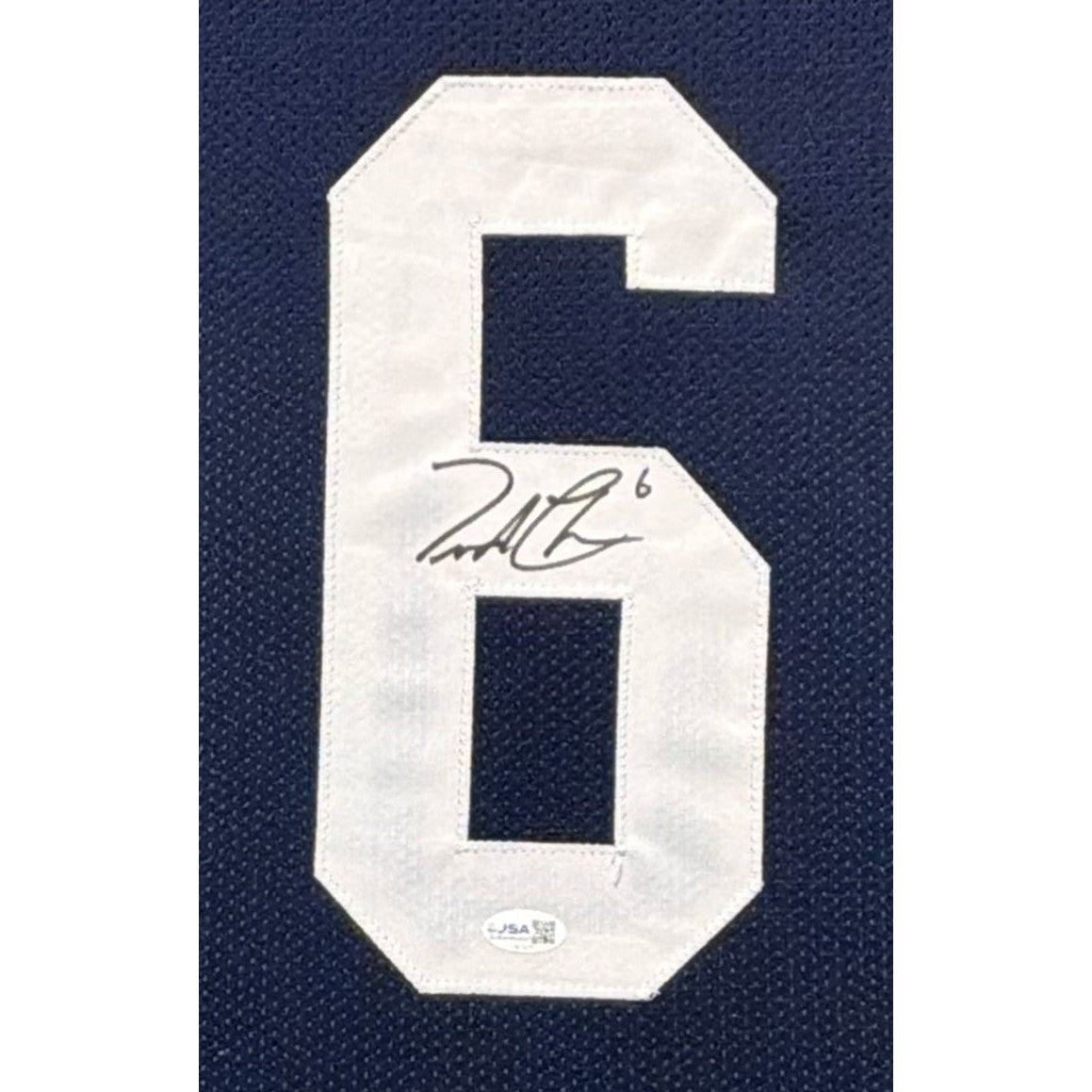Trinidad Chambliss Signed Framed Navy Jersey JSA Autographed Ole Miss
