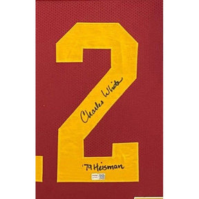 Charles White Framed Signed Jersey Tristar Autographed USC
