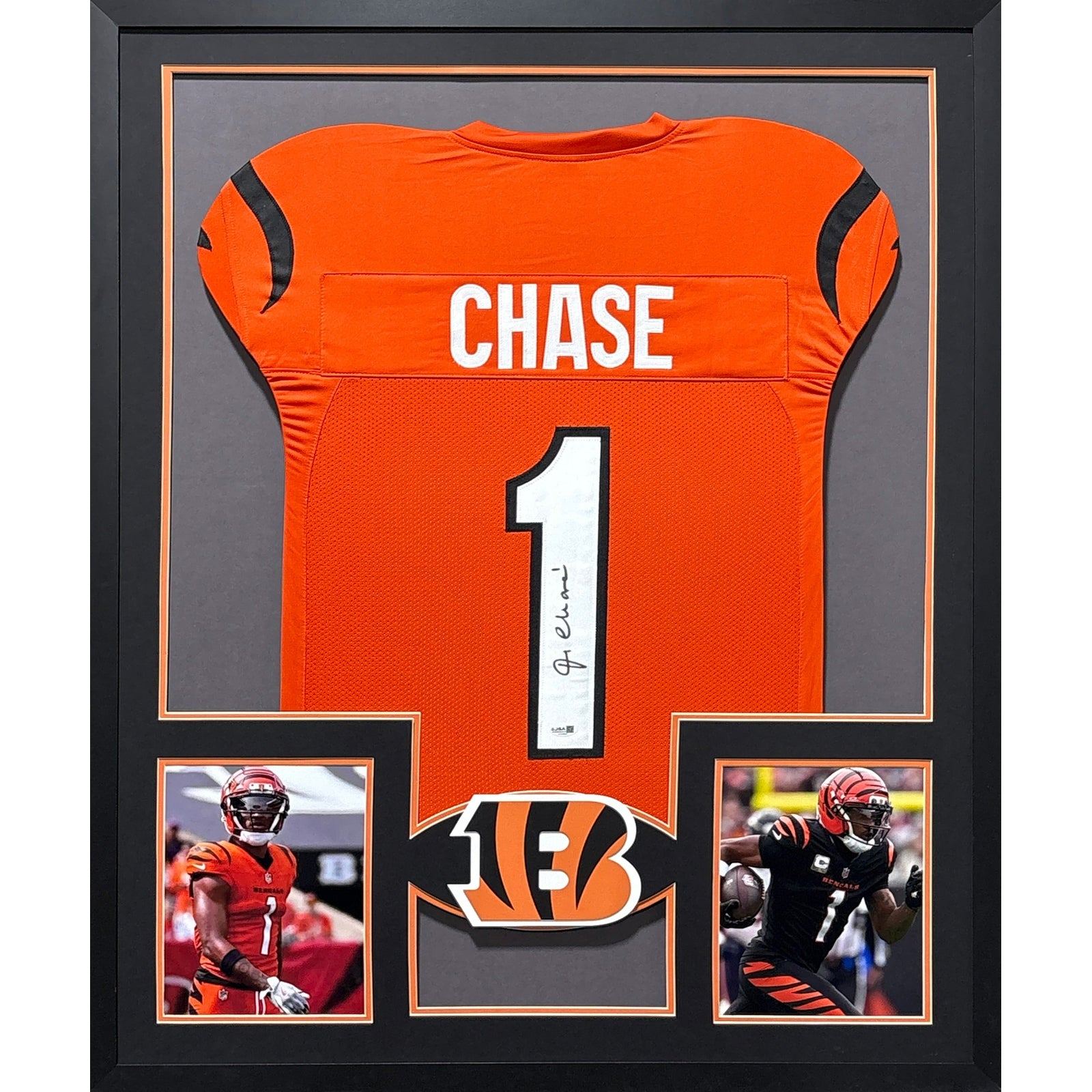 Ja'Marr Chase Framed Signed Jersey JSA Autographed Cincinnati Bengals PC