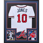 Chipper Jones Signed Framed Jersey Beckett BAS Autographed Atlanta Braves