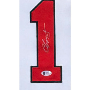 Chipper Jones Signed Framed Jersey Beckett BAS Autographed Atlanta Braves