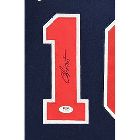 Chipper Jones Signed Framed Blue Jersey JSA Autographed Atlanta Braves 4P