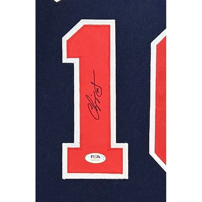 Chipper Jones Signed Framed Blue Jersey JSA Autographed Atlanta Braves 4P
