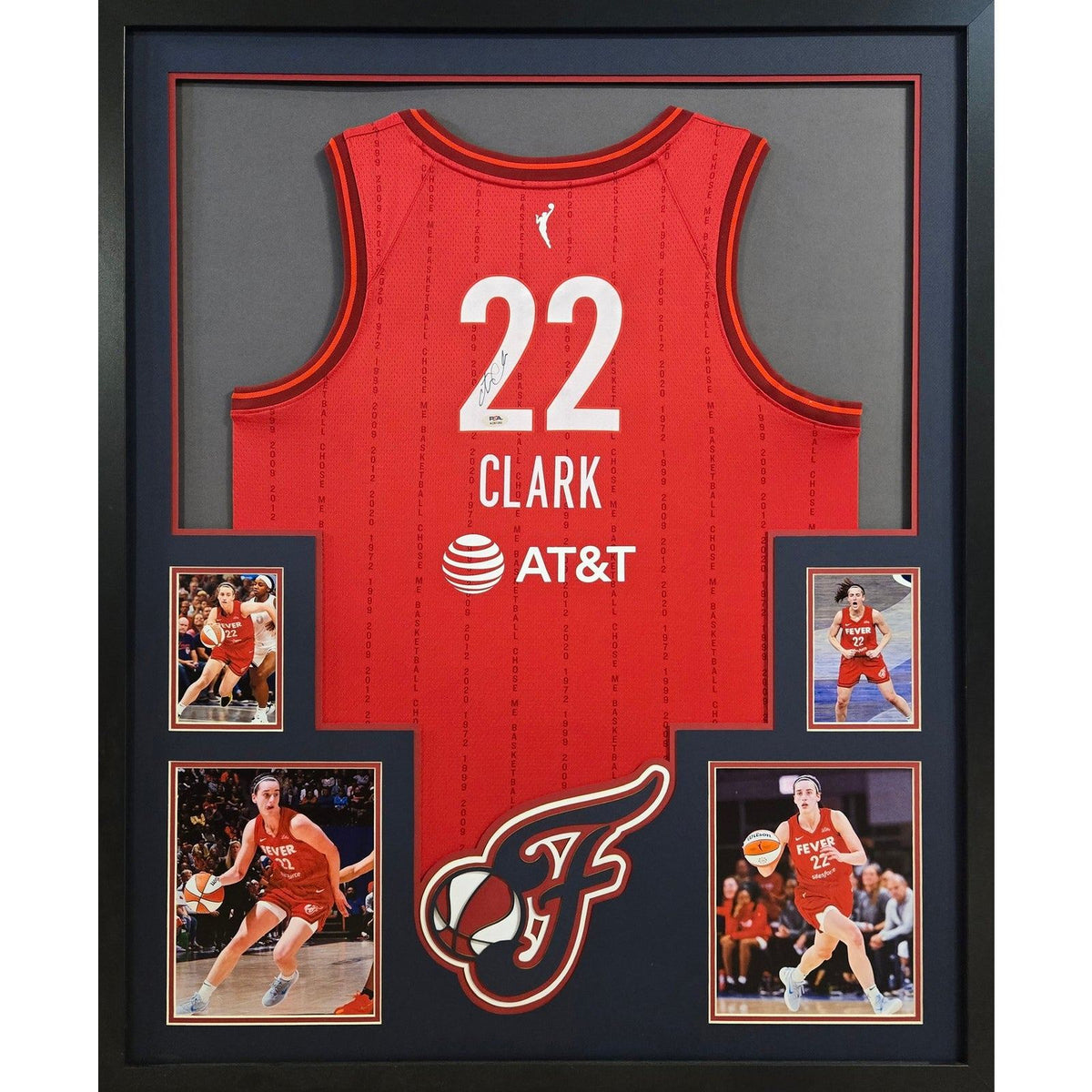 Caitlin Clark Framed Signed Indiana Fever Red Jersey PSA/DNA Autographed