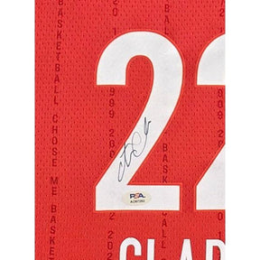 Caitlin Clark Framed Signed Indiana Fever Red Jersey PSA/DNA Autographed