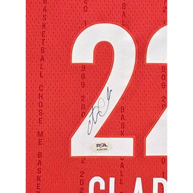 Caitlin Clark Framed Signed Indiana Fever Red Jersey PSA/DNA Autographed