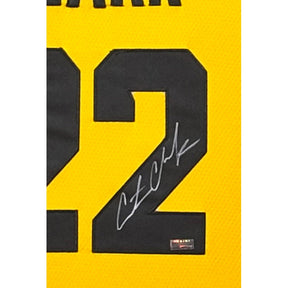 Caitlin Clark Framed Signed Iowa Hawkeyes Yellow Jersey Panini Autographed
