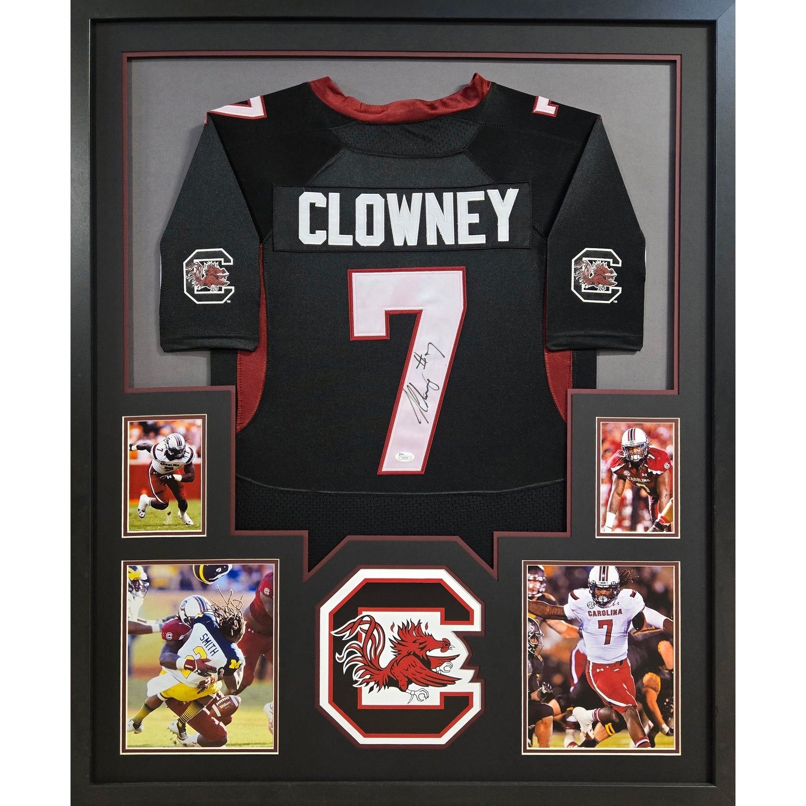 Jadeveon Clowney Signed Framed Jersey JSA Autographed South Carolina